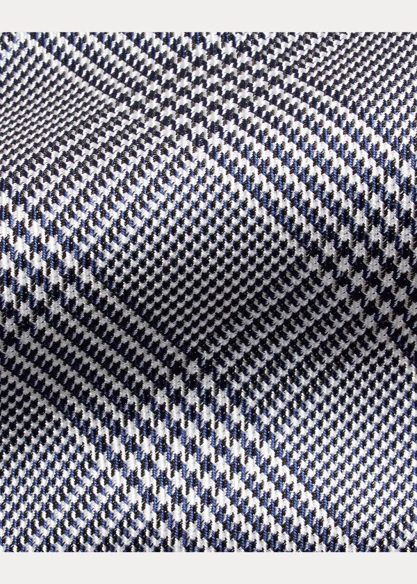 Ralph Lauren Gingham Silk Narrow Tie Tmavě Blankyt Bílé | z8RzHxgX