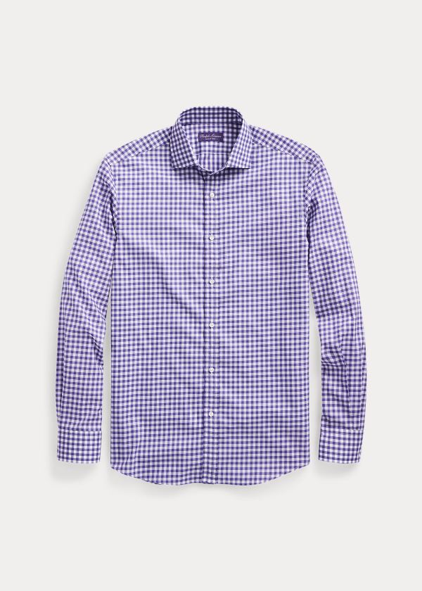 Ralph Lauren Gingham Twill Shirt Fialové | F8kAP8KS