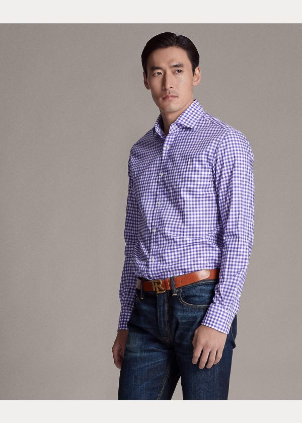 Ralph Lauren Gingham Twill Shirt Fialové | F8kAP8KS