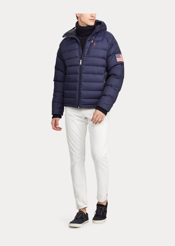 Ralph Lauren Glacier Heated Down Jacket Tmavě Blankyt | ZUiUcPAp