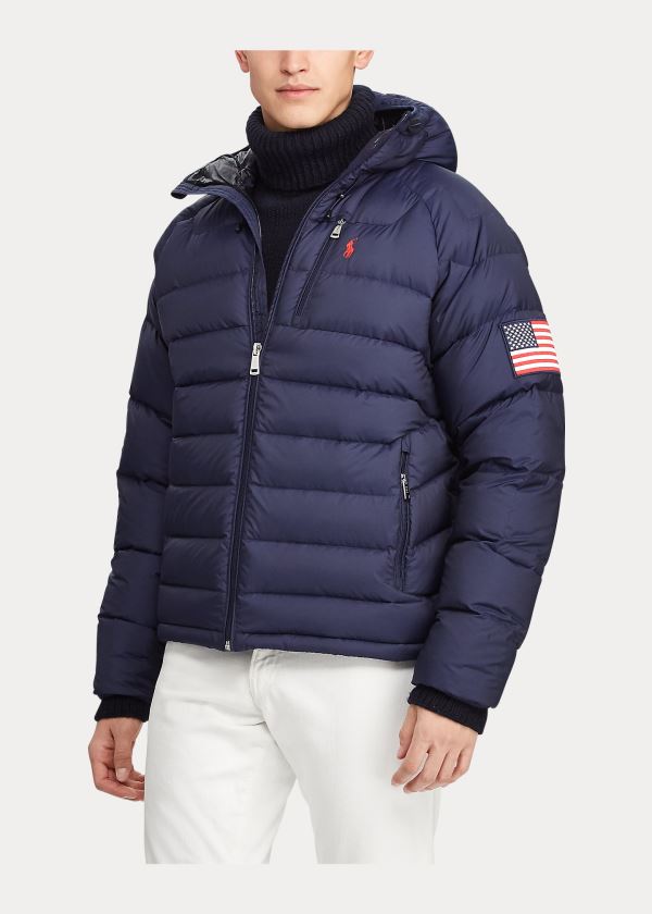 Ralph Lauren Glacier Heated Down Jacket Tmavě Blankyt | ZUiUcPAp