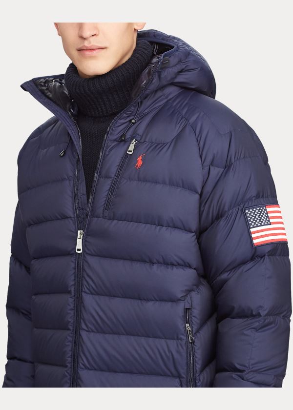 Ralph Lauren Glacier Heated Down Jacket Tmavě Blankyt | ZUiUcPAp