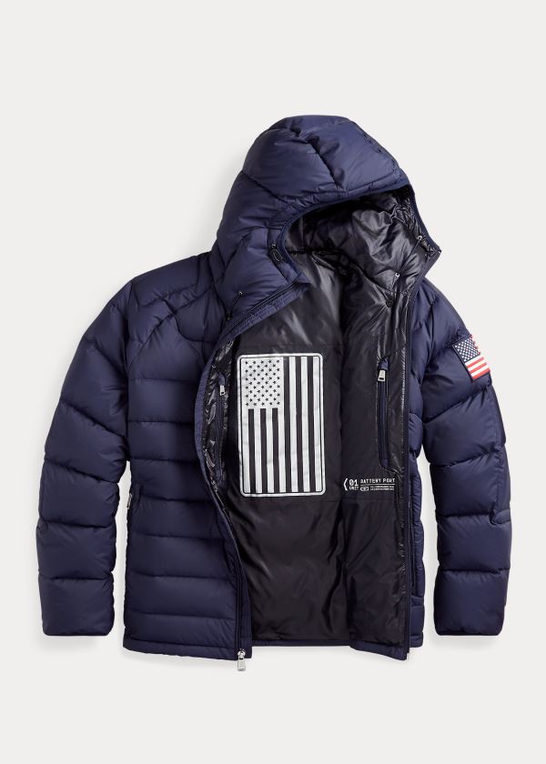 Ralph Lauren Glacier Heated Down Jacket Tmavě Blankyt | ZUiUcPAp