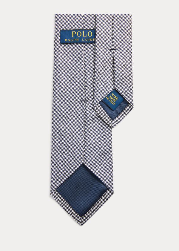 Ralph Lauren Glen Plaid Silk Narrow Tie Tmavě Blankyt Bílé | CniyNz2e