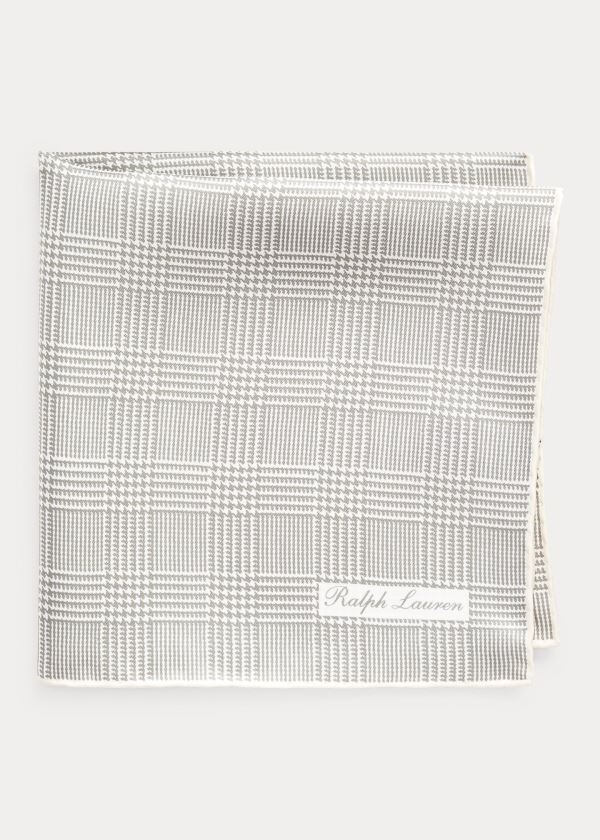 Ralph Lauren Glen Plaid Silk Pocket Square Šedé Bílé | BWuO3ZtJ