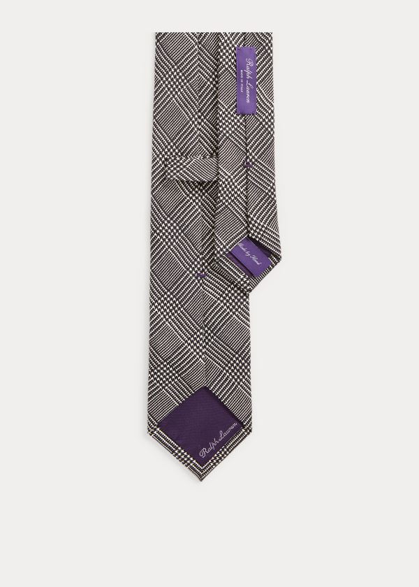 Ralph Lauren Glen Plaid Silk Tie Černé Krém | fO9OnHz7