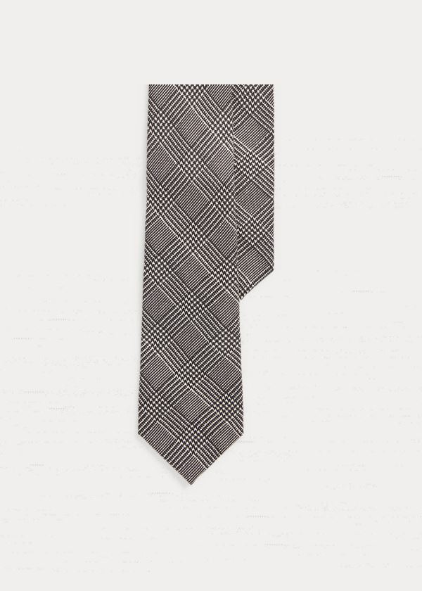Ralph Lauren Glen Plaid Silk Tie Černé Krém | fO9OnHz7