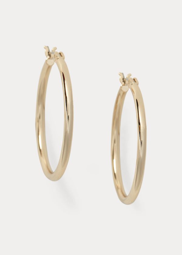 Ralph Lauren Gold Hoop Earrings Zlaté | rE7jh4Vt