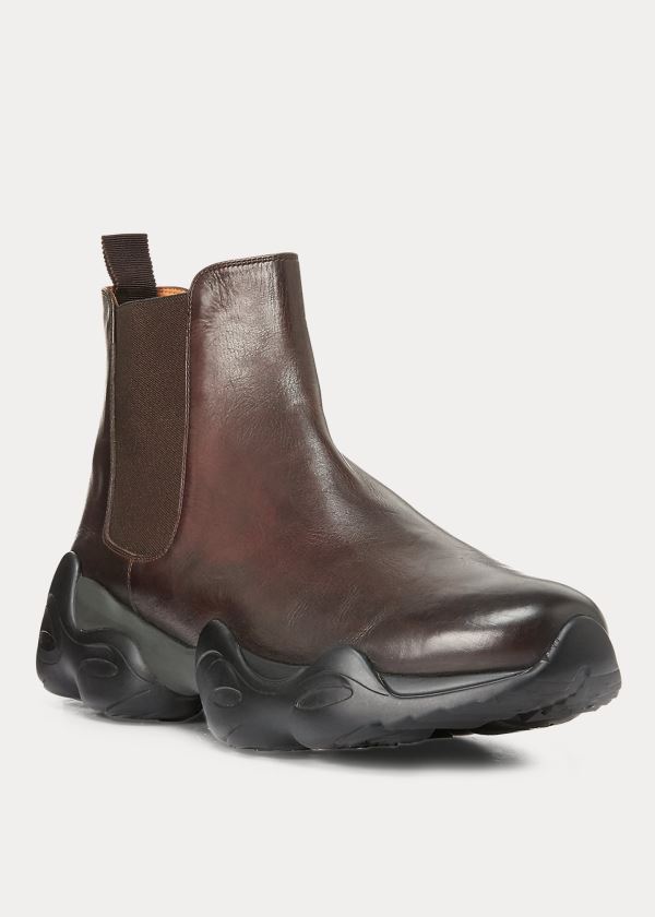 Ralph Lauren Gradey Calfskin Boot Tmavě Hnědé | cifjGTcb