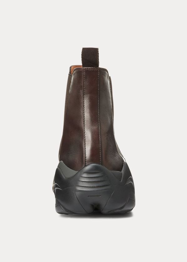 Ralph Lauren Gradey Calfskin Boot Tmavě Hnědé | cifjGTcb