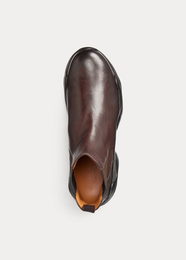 Ralph Lauren Gradey Calfskin Boot Tmavě Hnědé | cifjGTcb