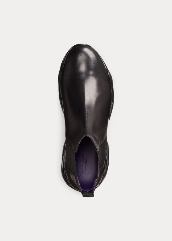 Ralph Lauren Gradey Calfskin Boot Černé | 56QrbgPJ