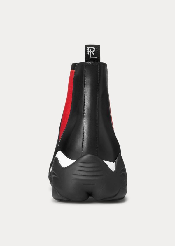 Ralph Lauren Gradey Calfskin Boot Černé Červené | lEZha1ao