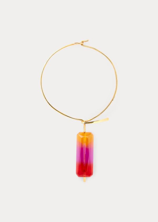 Ralph Lauren Gradient Pendulum Necklace Červené Oranžové | CWFuLJT3