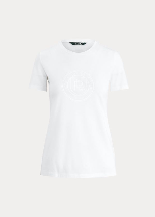Ralph Lauren Graphic Logo Tee Bílé | XZbylX4S