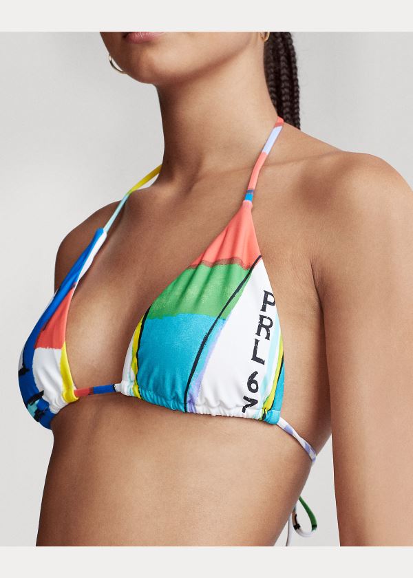 Ralph Lauren Graphic-Print Bikiny Top Viacfarebný | 73yRlGly