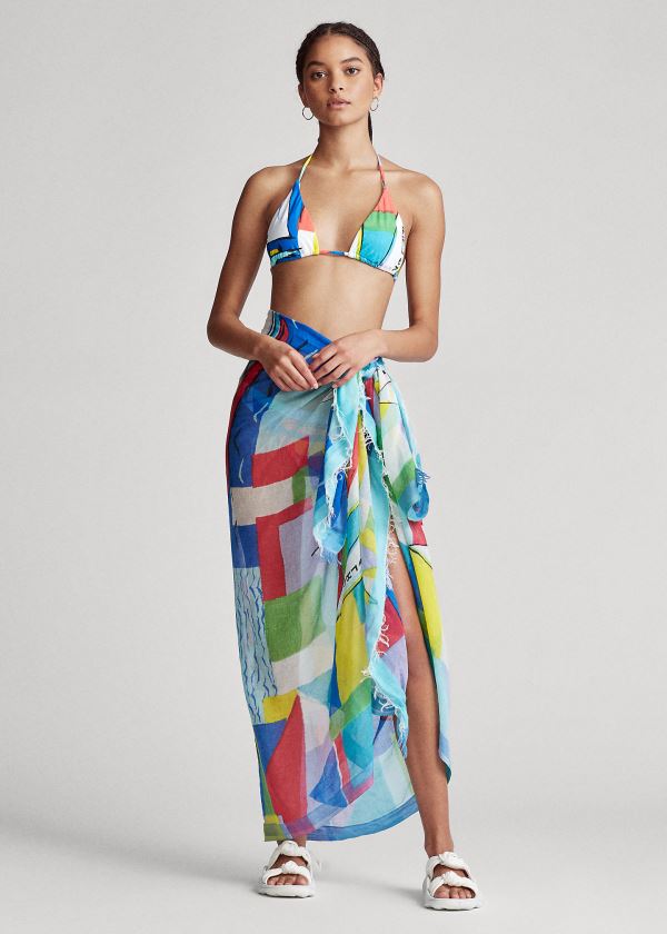 Ralph Lauren Graphic-Print Bikiny Top Viacfarebný | 73yRlGly