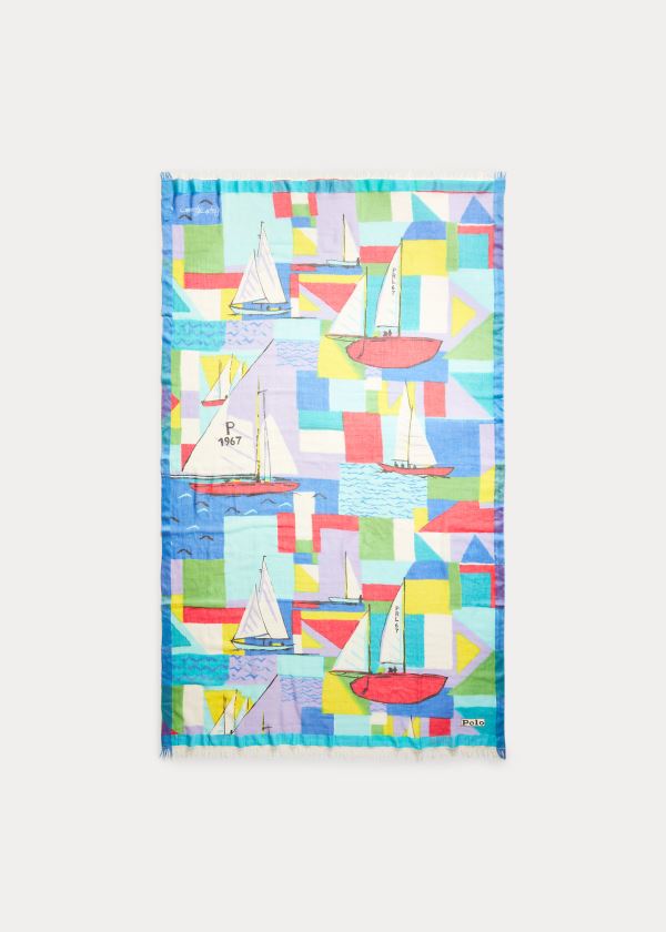Ralph Lauren Graphic Sailboat Scarf Viacfarebný | Tisqmw6U