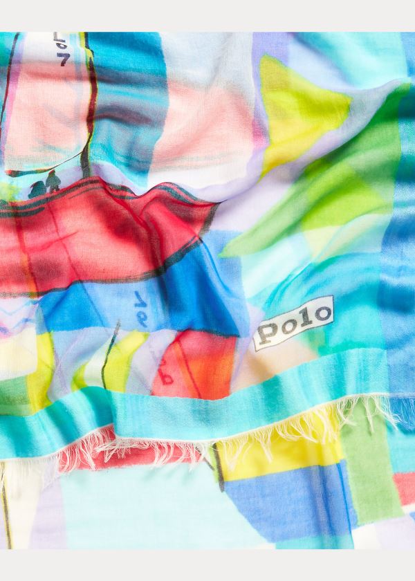 Ralph Lauren Graphic Sailboat Scarf Viacfarebný | Tisqmw6U