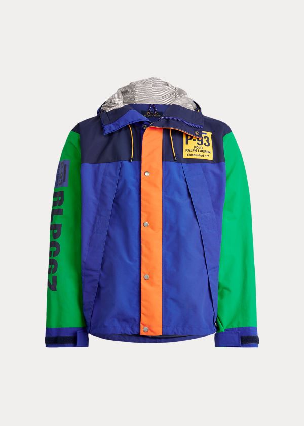 Ralph Lauren Graphic Vody-Repellent Jacket Královská Modrá Viacfarebný | StyvvGYt