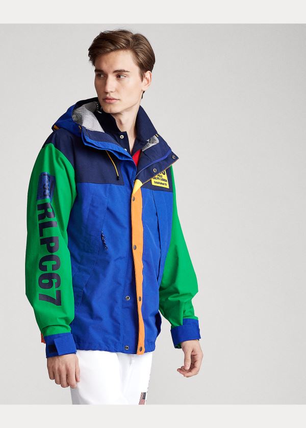 Ralph Lauren Graphic Vody-Repellent Jacket Královská Modrá Viacfarebný | StyvvGYt