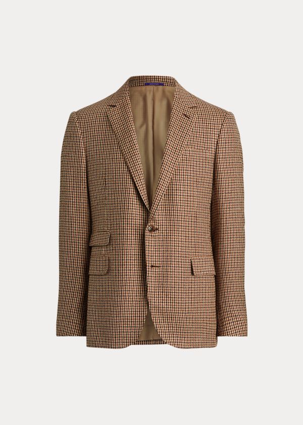 Ralph Lauren Gregory Checked Sportovní Coat Hnědé Krém | 7aJGjPt9