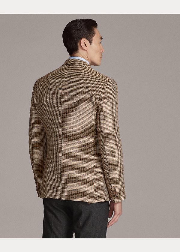 Ralph Lauren Gregory Checked Sportovní Coat Hnědé Krém | 7aJGjPt9