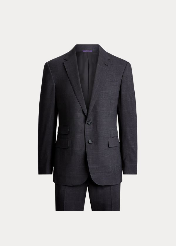 Ralph Lauren Gregory Glen Plaid Wool Suit Tmavě Šedé | MfQuYCNT