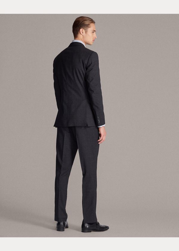 Ralph Lauren Gregory Glen Plaid Wool Suit Tmavě Šedé | MfQuYCNT