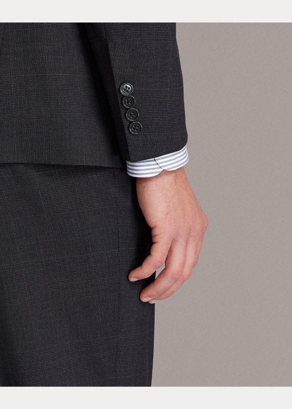 Ralph Lauren Gregory Glen Plaid Wool Suit Tmavě Šedé | MfQuYCNT