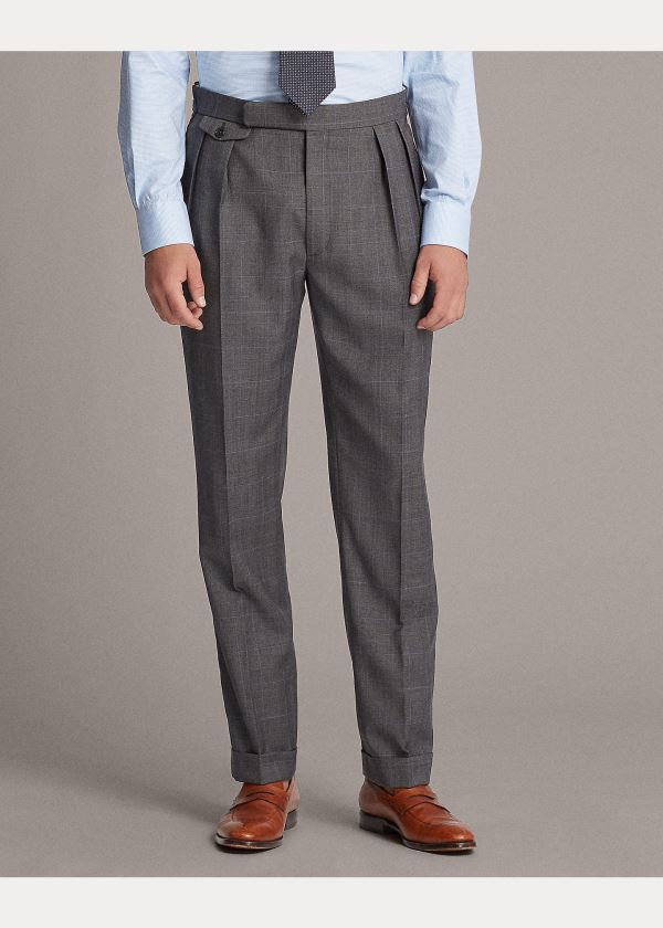 Ralph Lauren Gregory Glen Plaid Wool Suit Šedé Blankyt | Oe6t3asR