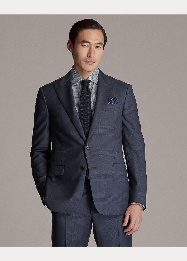 Ralph Lauren Gregory Glen Plaid Wool Suit Tmavě Blankyt Černé | j7t6SWbd