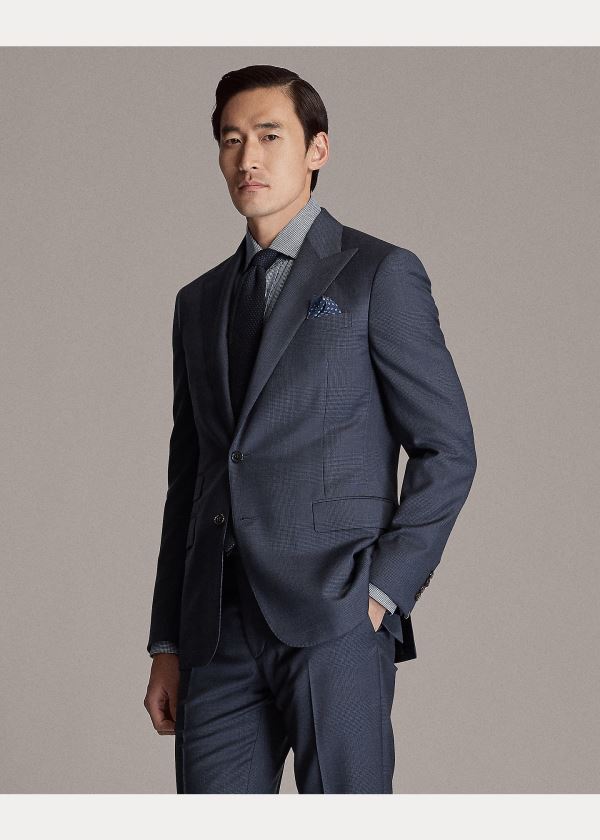 Ralph Lauren Gregory Glen Plaid Wool Suit Tmavě Blankyt Černé | j7t6SWbd