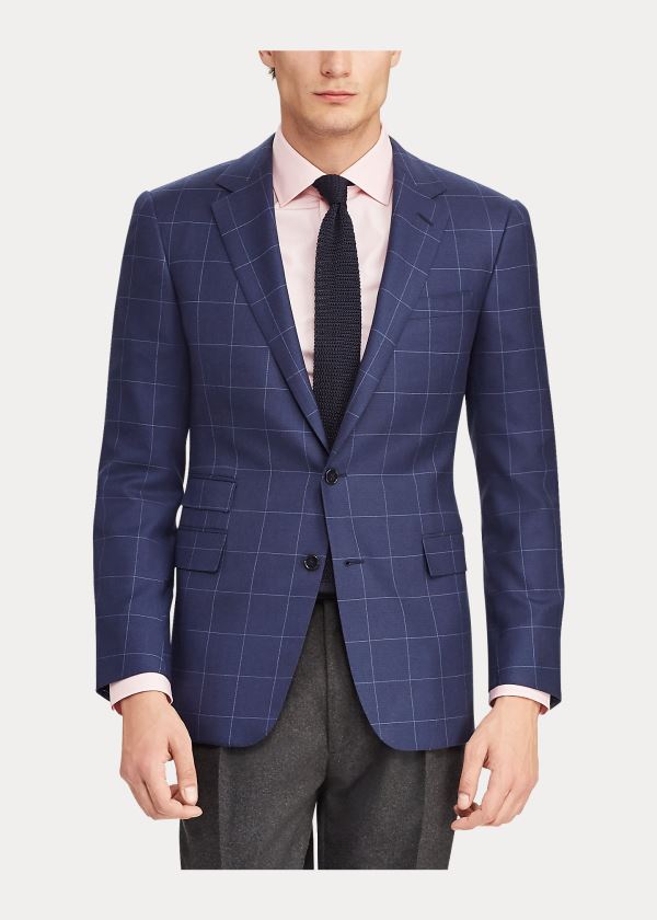 Ralph Lauren Gregory Handmade Sportovní Coat Tmavě Blankyt Černé | ol1mXNrf