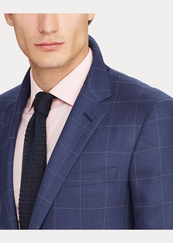 Ralph Lauren Gregory Handmade Sportovní Coat Tmavě Blankyt Černé | ol1mXNrf