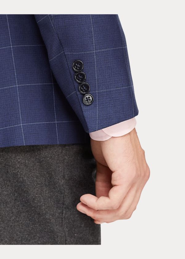Ralph Lauren Gregory Handmade Sportovní Coat Tmavě Blankyt Černé | ol1mXNrf