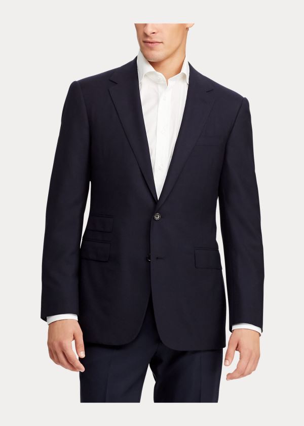 Ralph Lauren Gregory Handmade Sportovní Coat Tmavě Blankyt | pkxEVhYj