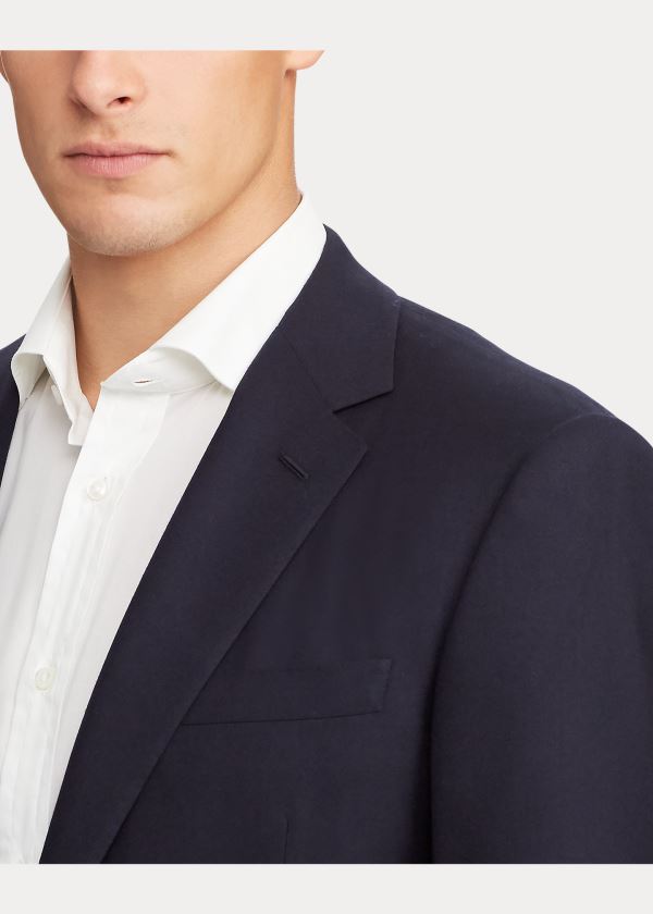 Ralph Lauren Gregory Handmade Sportovní Coat Tmavě Blankyt | pkxEVhYj
