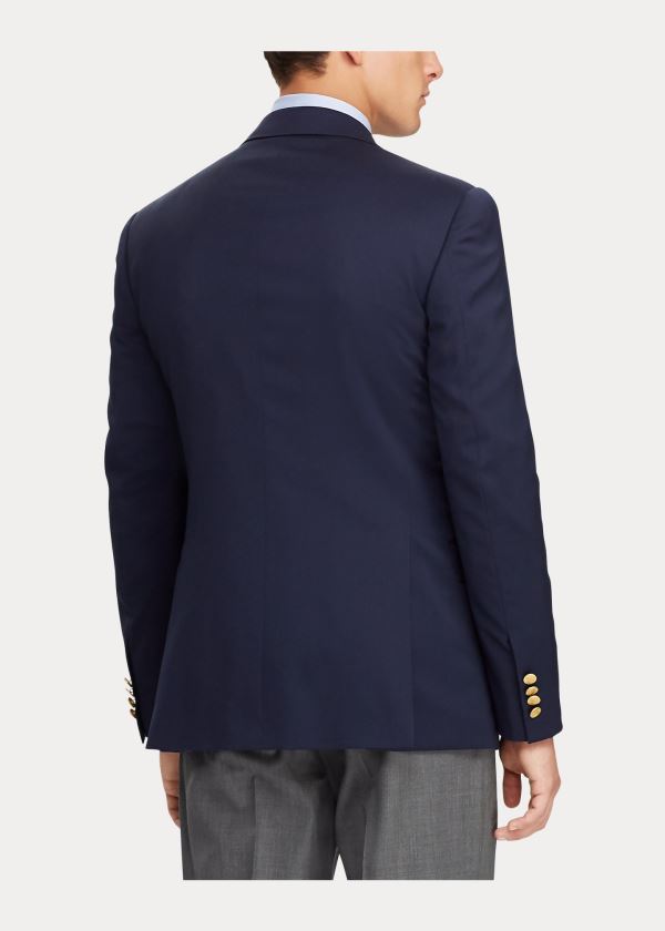 Ralph Lauren Gregory Notch-Lapel Blazer Tmavě Blankyt | Jn7ccnHL