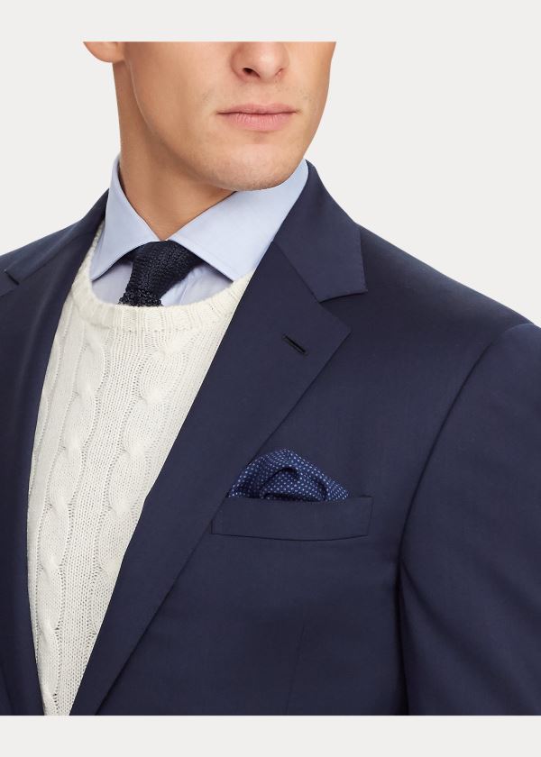Ralph Lauren Gregory Notch-Lapel Blazer Tmavě Blankyt | Jn7ccnHL
