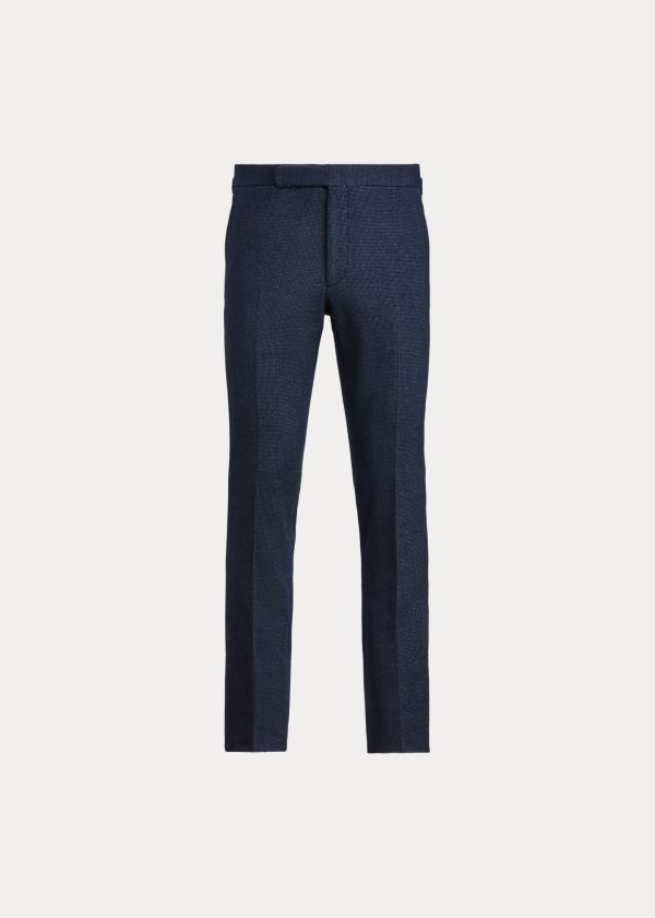Ralph Lauren Gregory Piqué Suit Trouser Tmavě Blankyt Černé | Jx93K4mE