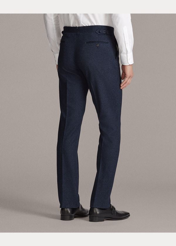 Ralph Lauren Gregory Piqué Suit Trouser Tmavě Blankyt Černé | Jx93K4mE