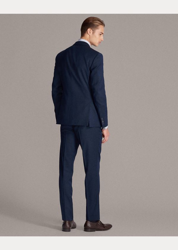 Ralph Lauren Gregory Stretch Birdseye Suit Královská Modrá Blankyt Černé | k41rNKeC