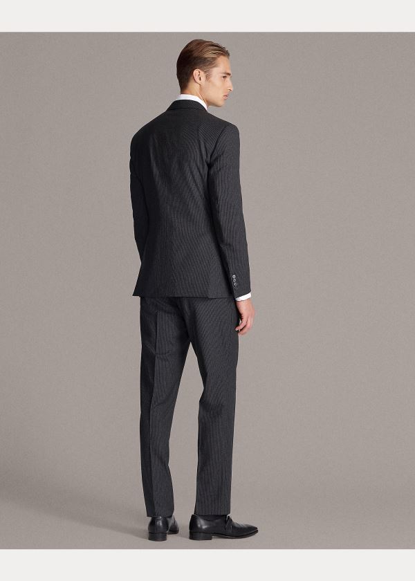 Ralph Lauren Gregory Striped Wool Suit Šedé Světle Šedé | HDNPo7Be