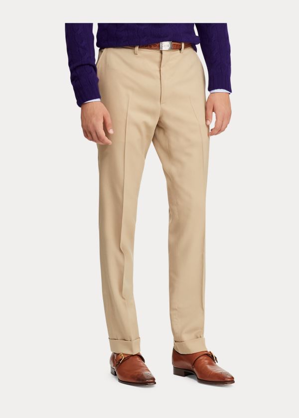 Ralph Lauren Gregory Wool Gabardine Trouser Hnědé | dfQOp35b