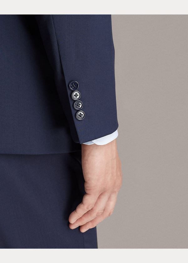 Ralph Lauren Gregory Wool Serge Suit Tmavě Blankyt | td7TUUBw