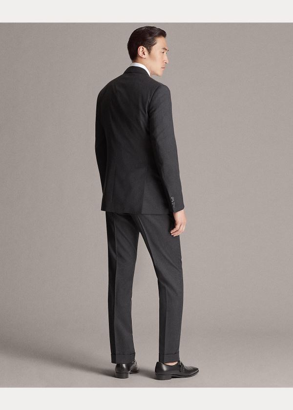 Ralph Lauren Gregory Wool Serge Suit Tmavě Šedé | vOyTixal