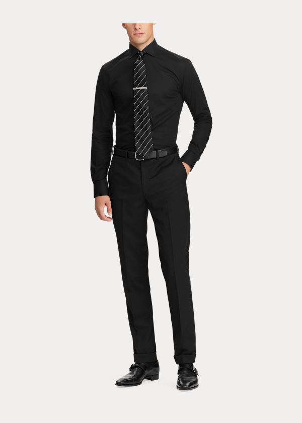 Ralph Lauren Gregory Wool Serge Trouser Černé | gvMGhKXZ