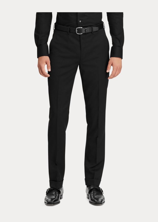 Ralph Lauren Gregory Wool Serge Trouser Černé | gvMGhKXZ