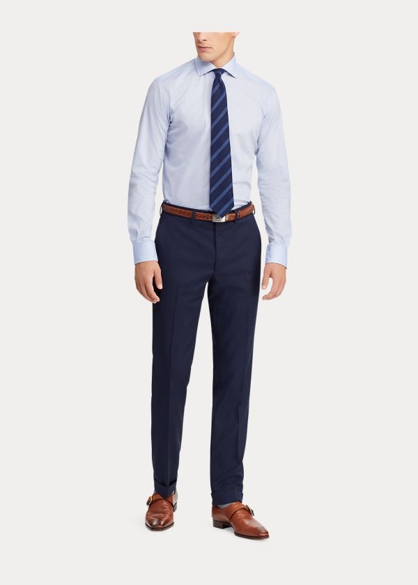 Ralph Lauren Gregory Wool Serge Trouser Tmavě Blankyt | vWqGw0wQ